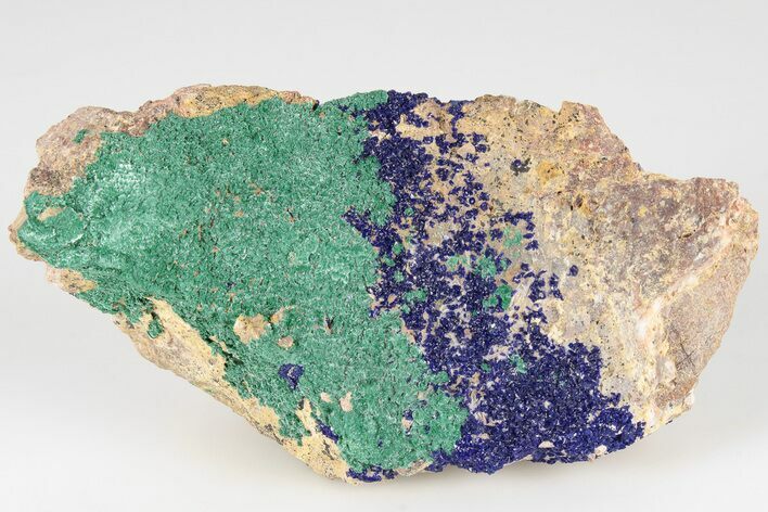 Druzy Azurite and Malachite on Matrix - Morocco #202689